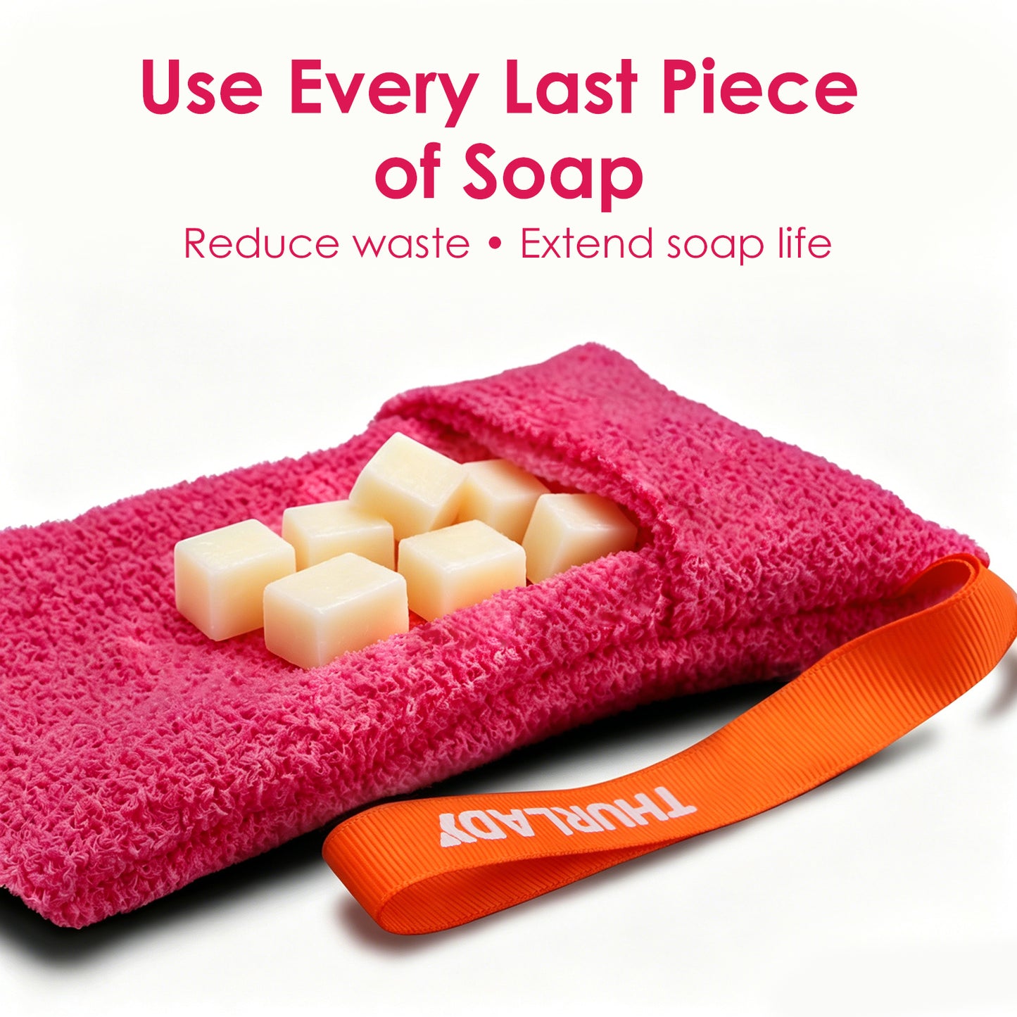 Exfoliating Soap Saver Bags for Deep Cleansing, 2 Pack, Rose