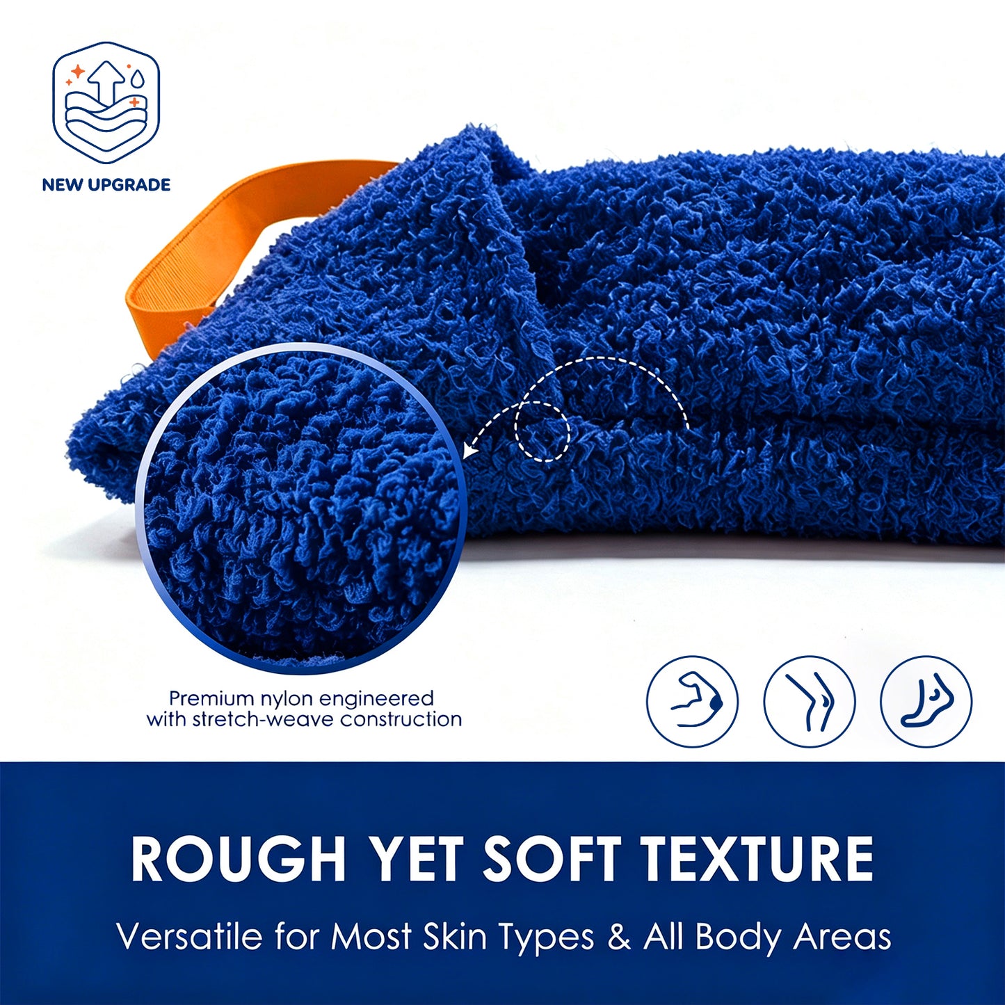 Exfoliating Soap Saver Bags for Deep Cleansing, 2 Pack, Navy