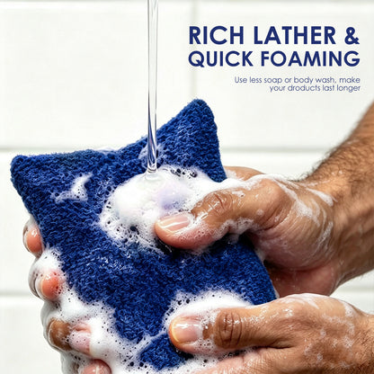 Exfoliating Soap Saver Bags for Deep Cleansing, 2 Pack, Navy