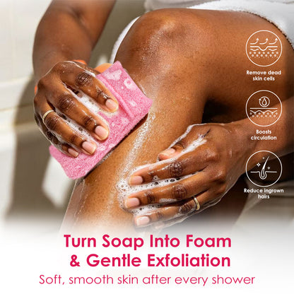 Exfoliating Soap Saver Bags for Deep Cleansing, 2 Pack, Pink