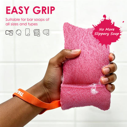 Exfoliating Soap Saver Bags for Deep Cleansing, 2 Pack, Pink