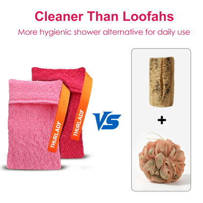 Exfoliating Soap Saver Bags for Deep Cleansing, 2 Pack, Rose
